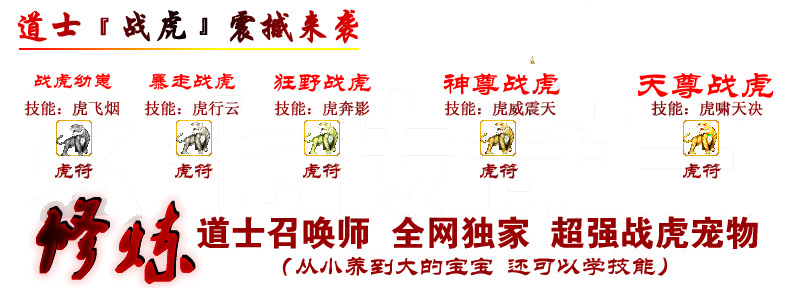 九玖传奇3私服战虎召唤师